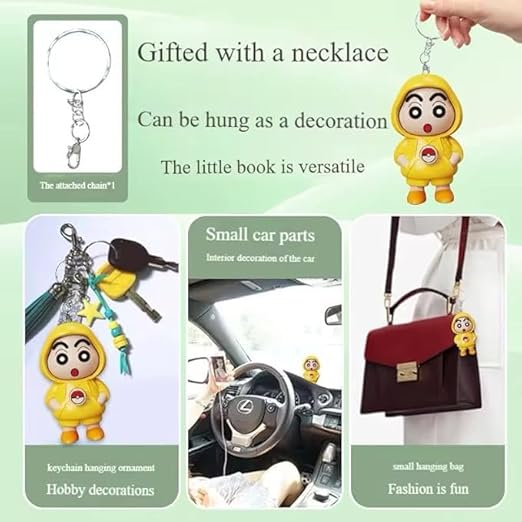 Shinchan Face Changing Expression Keychain | Trending Cartoon Mood Changer Keyring for Gen Z, Kids & Bag Aesthetics | Funny Pocket Toy (Pack of 1)